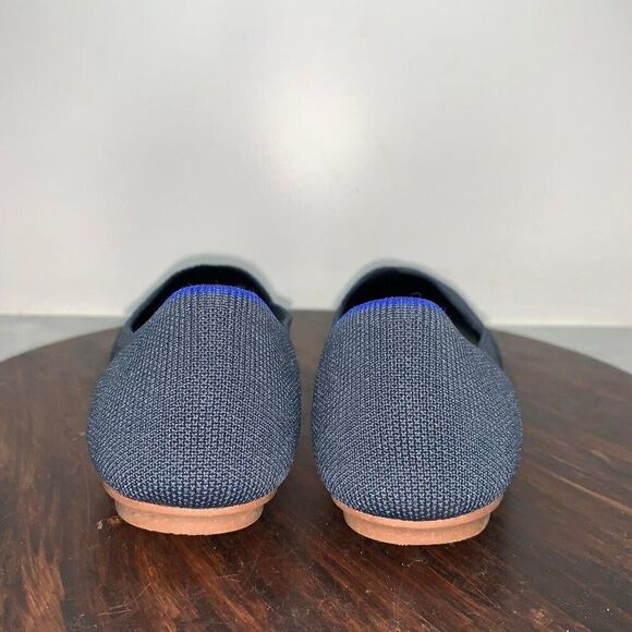 Rothy’s The Flat Women’s 7.5 Rounded Toe Shoes Navy Neautral Washable Slip On - Picture 5 of 10